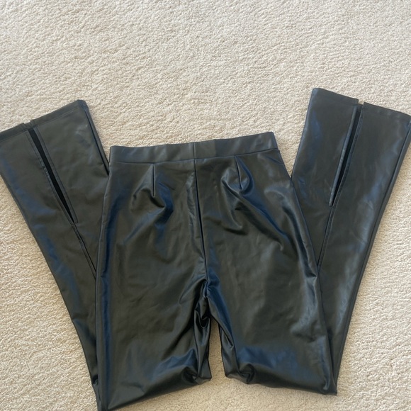 Wild Fable wide leg faux leather pants with slit - Picture 1 of 16